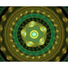 PRINT FRACTAL ART Emerald Mandala 8